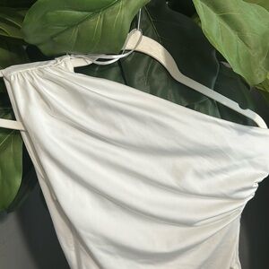 Zara symmetrical white body suit size small